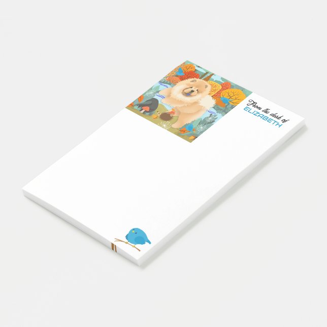 BLUEBIRDS OF HAPPINESS  Chow Customize Post-it Notes (Angled)