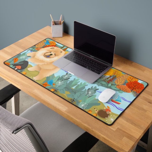 BLUEBIRDS OF HAPPINESS  Chow Desk Mat (Office 2)