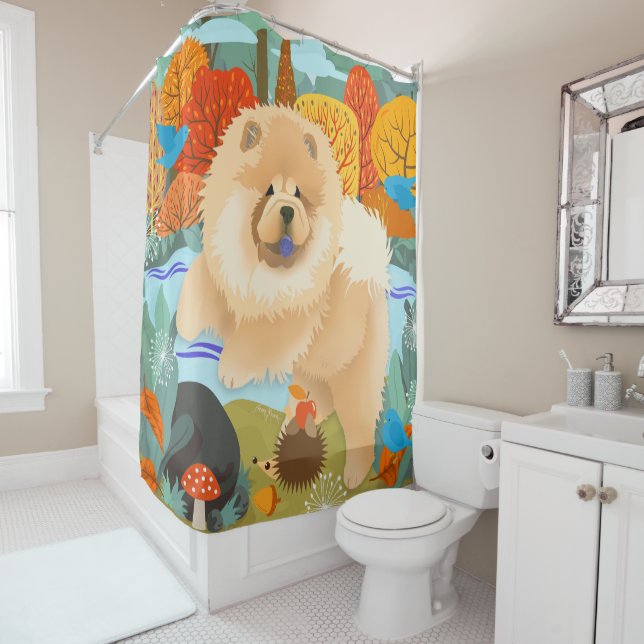 BLUEBIRDS OF HAPPINESS  Chow shade cloth curtain (In Situ)