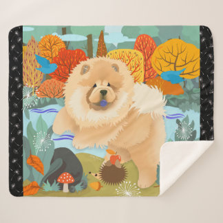 BLUEBIRDS OF HAPPINESS Chow sherpa blanket