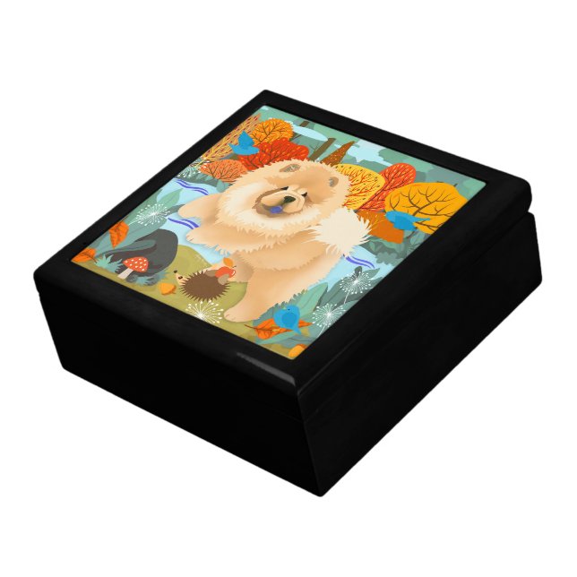 BLUEBIRDS OF HAPPINESS  Chow Wood keepsake box (Side)