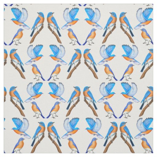 Bluebirds of Happiness Fabric