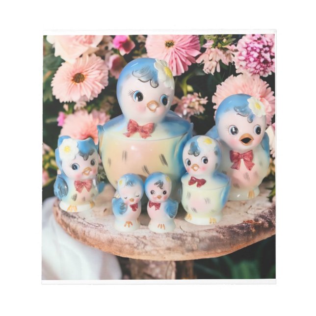 BlueBirds of Happiness Notebook Notepad (Front)