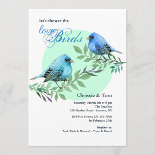 Bluebirds on a Branch Invitation