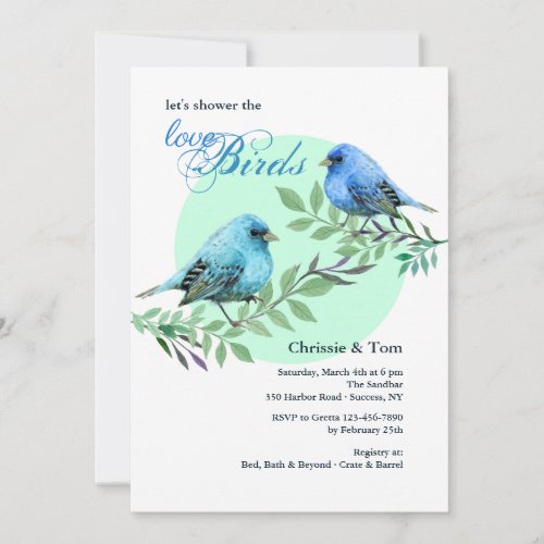 Bluebirds on a Branch Invitation