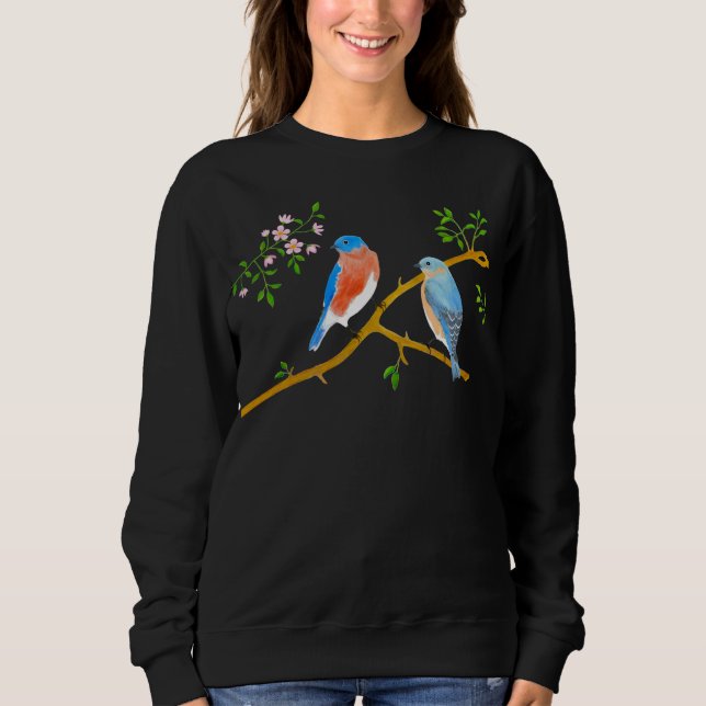 Bluebirds Pair Black Sweatshirt (Front)