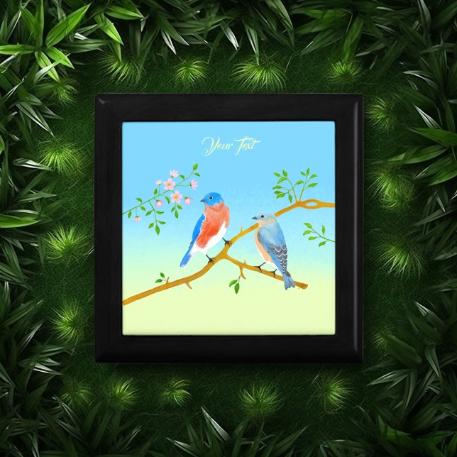 Bluebirds Pale Blue & Green Gift Box (Creator Uploaded)