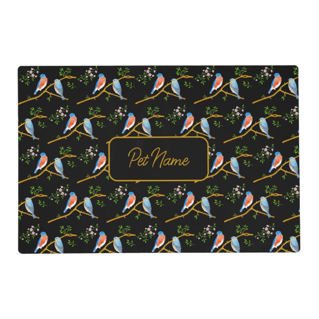 Bluebirds Pet Placemat (Front)