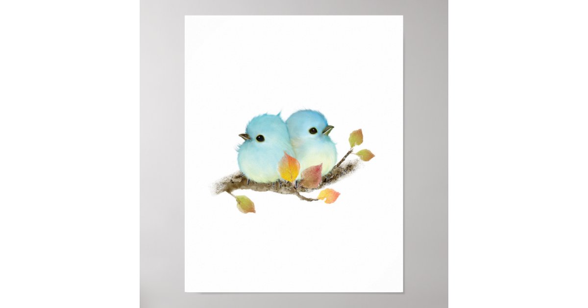 Bluebirds Print | Zazzle