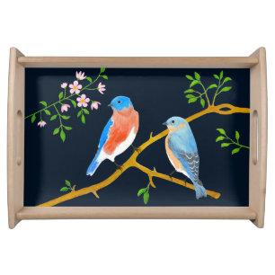 Bluebirds Serving Tray
