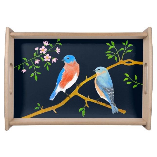 Bluebirds Serving Tray (Front)