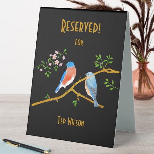 Bluebirds Table Tent Sign