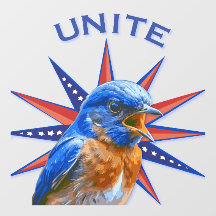 Bluebirds UNITE Window Cling (adhesive on front)