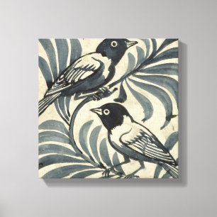 Bluebirds (w/c on paper) canvas print