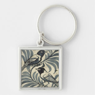 Bluebirds (w/c on paper) keychain