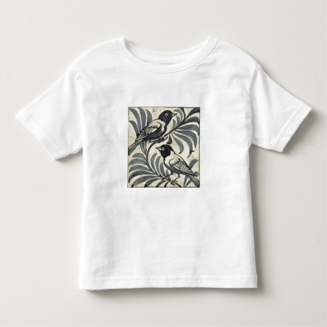 Bluebirds (w/c on paper) toddler t-shirt (Front)