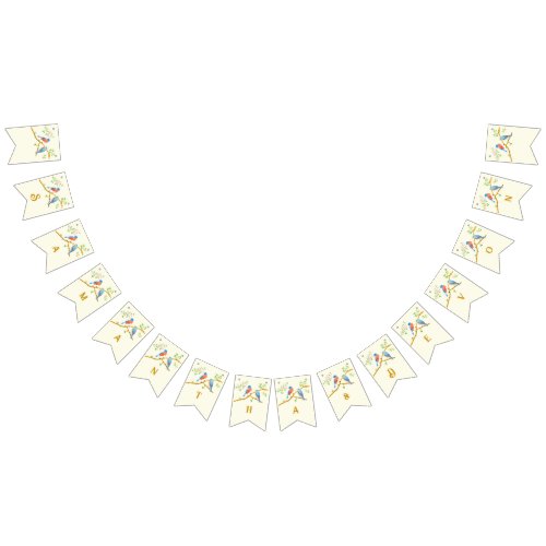 Bluebirds Wedding Bunting Flags