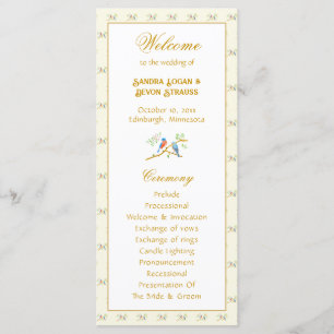 Bluebirds Wedding Program