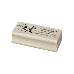 Bluebirds Wedding Rubber Stamp