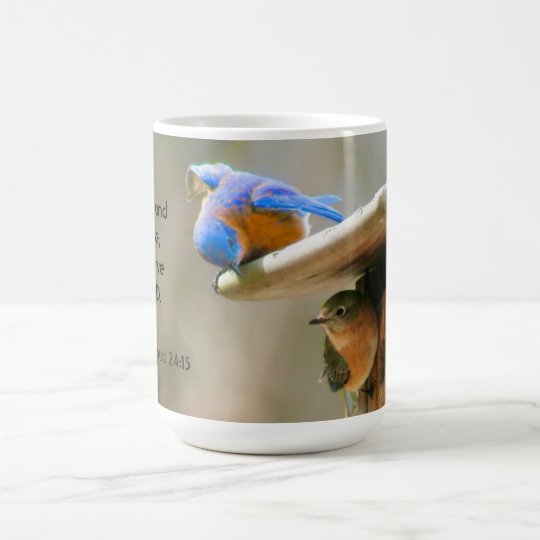 Bluebirds with Bible Verse Coffee Mug