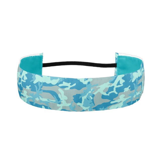 BlueBlast Camo Pattern Athletic Headband (Front)