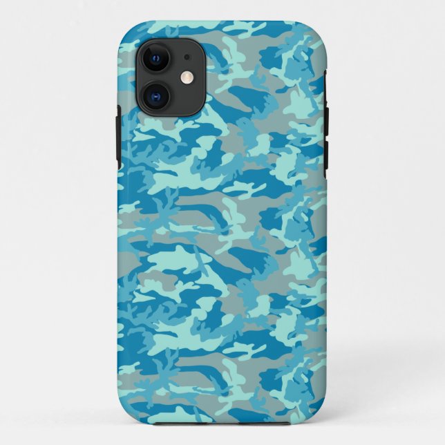 BlueBlast Camo Pattern Case-Mate iPhone Case (Back)