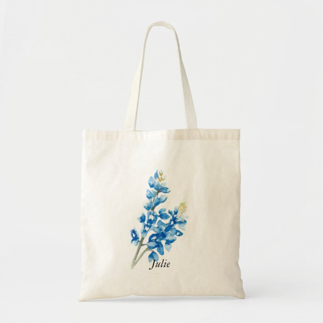 Bluebonnet 4 Personalized Tote Bag (Front)