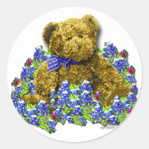 Bluebonnet Bear Sticker