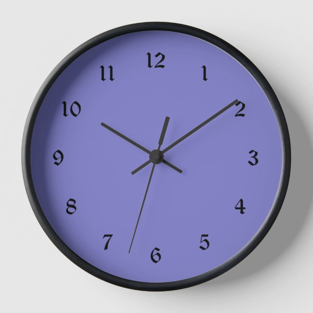 Bluebonnet Bluish-Purple Clock (Front)
