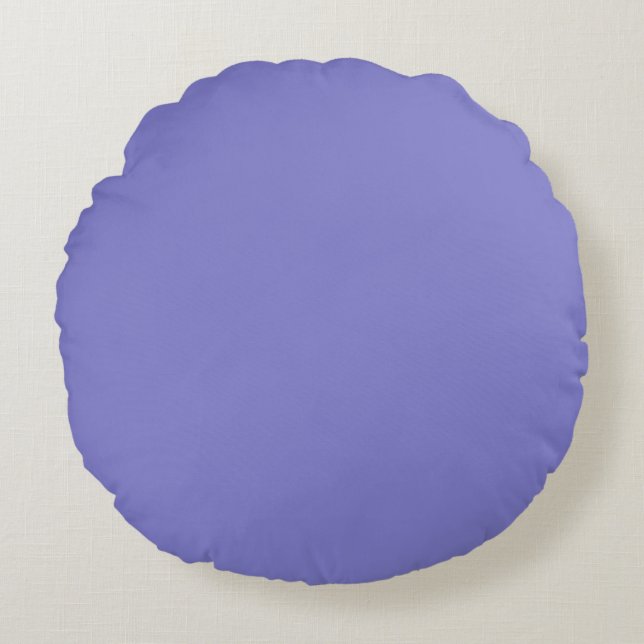 Bluebonnet Bluish-Purple Round Pillow (Front)