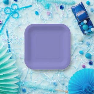 Bluebonnet Bluish-Purple solid color Paper Plates