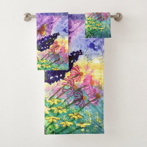 Bluebonnet Bouquet Bath Towel Set