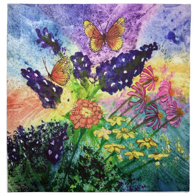 Bluebonnet Bouquet Cloth Napkin (Front)