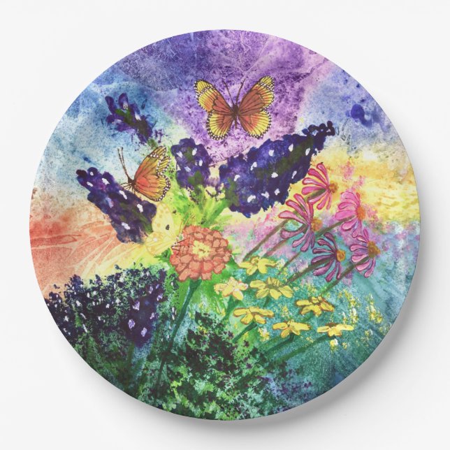 Bluebonnet Bouquet Paper Plates (Front)