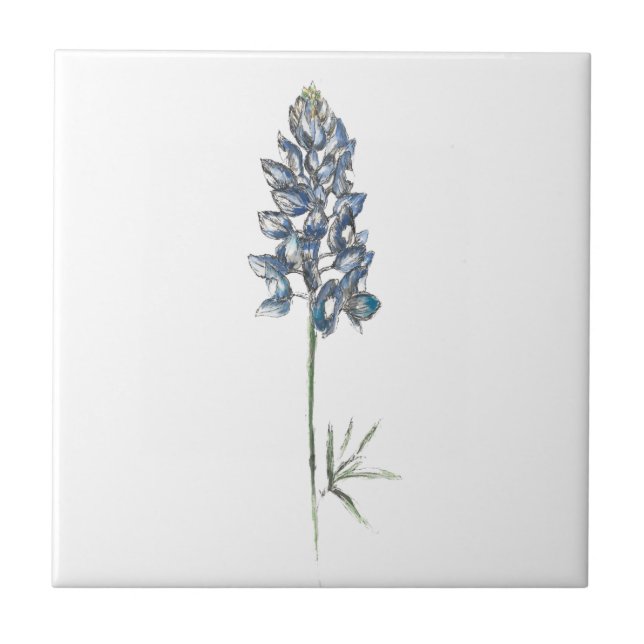 Bluebonnet Ceramic Tile (Front)