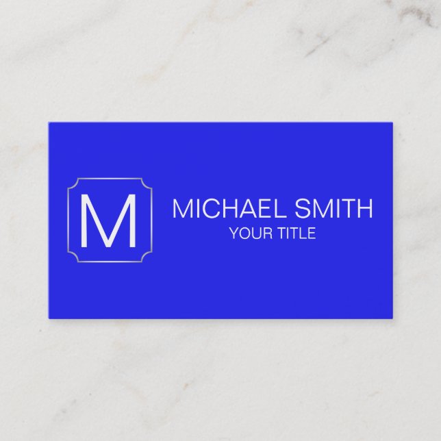 Bluebonnet color background business card (Front)