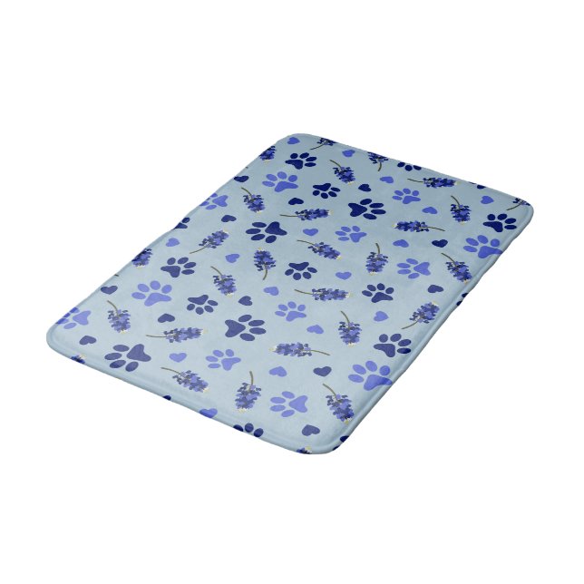 Bluebonnet Dog Bowl Mat – Texas Feeding Mat (Angled)