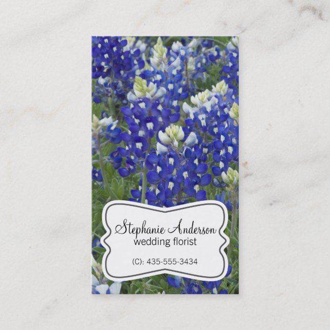 Bluebonnet Field Flowers Florist Business Card (Front)
