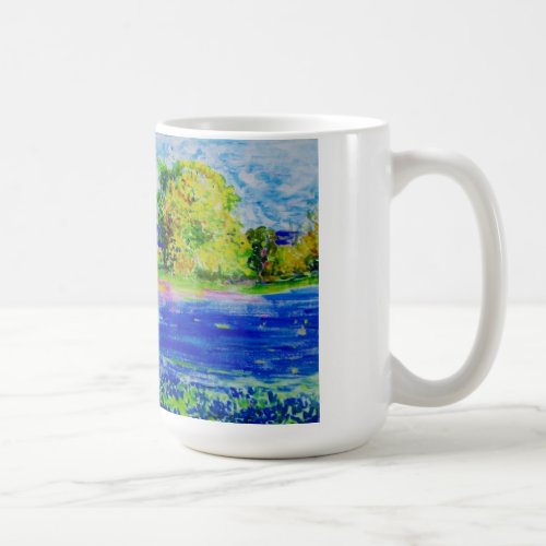 bluebonnet fields forever coffee mug