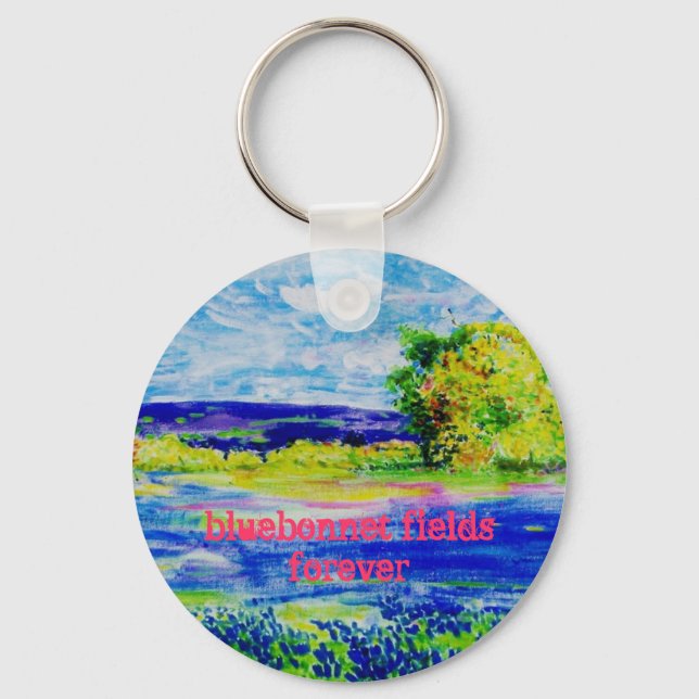 bluebonnet fields forever keychain (Front)