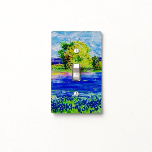 bluebonnet fields light switch cover