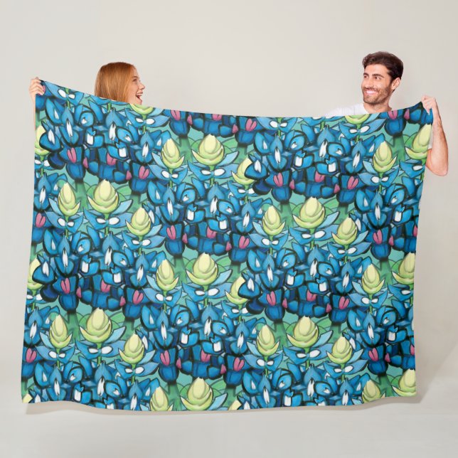 Bluebonnet Fleece Blanket (In Situ)