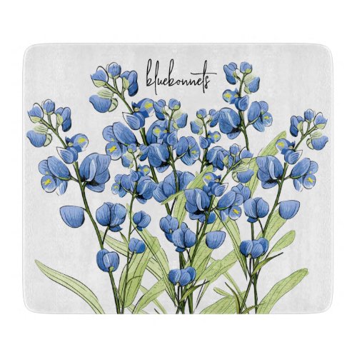 Bluebonnet Flowers  Spring Bluebonnets  Floral Cutting Board