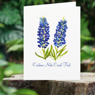 Bluebonnet Flowers Texas Elegant Art Note Card