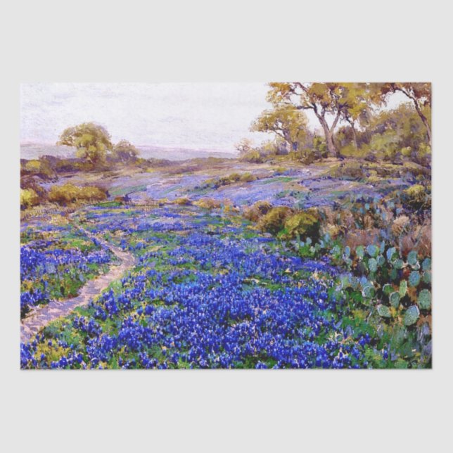 Bluebonnet Landscapes by Julian Onderdonk,  Tissue Paper (Front)