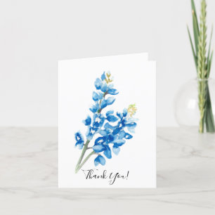 Bluebonnet Letterpress Thank You Card