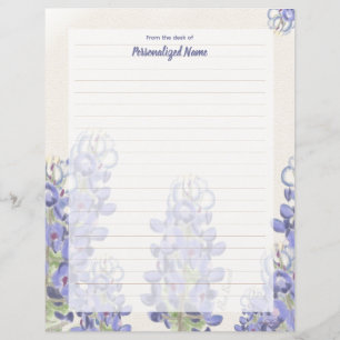 Bluebonnet Muted Lined Paper Sheet