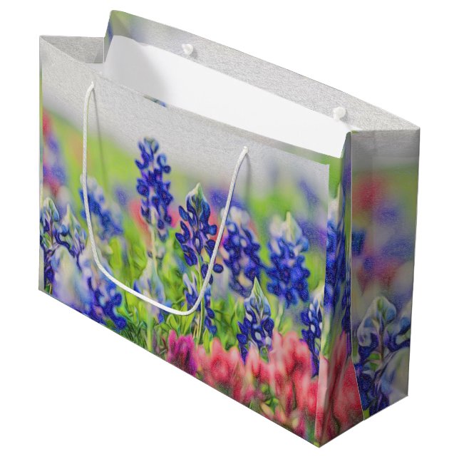 Bluebonnet on a Gift Bag (Front Angled)