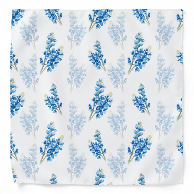 Bluebonnet Pattern Bandana (Front)