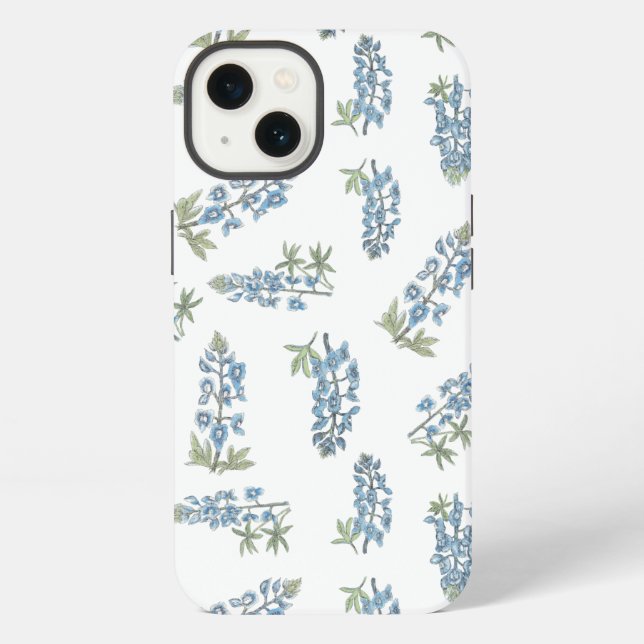 Bluebonnet Pattern Iphone Case (Back)